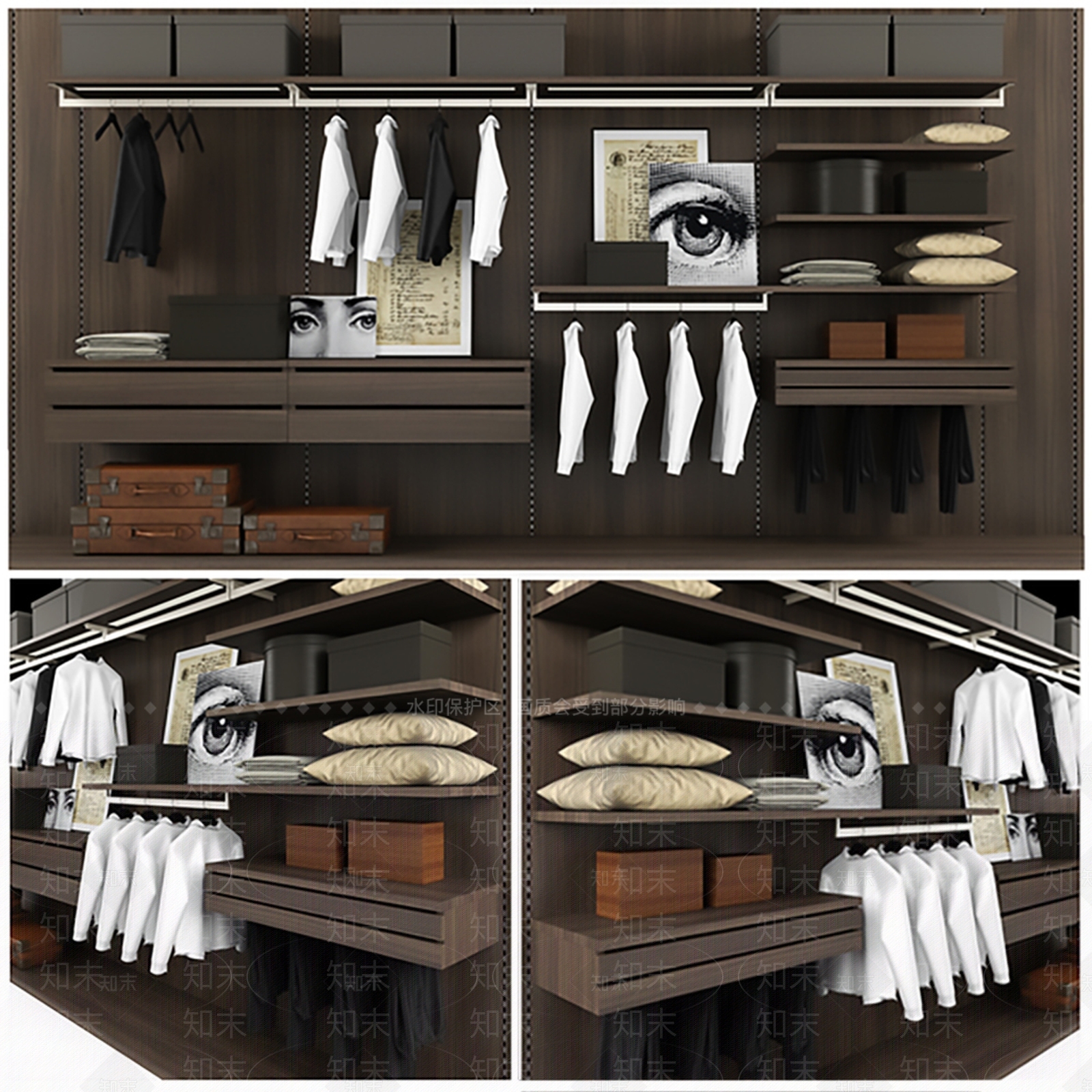 现代衣柜3D模型下载【ID:1162384201】