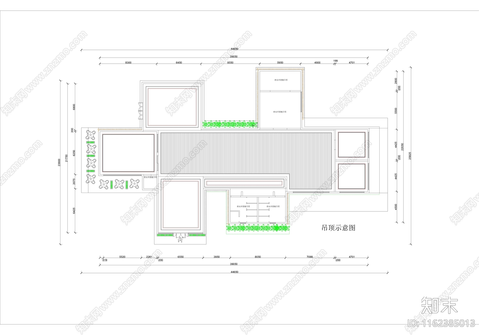网红生态餐厅CAcad施工图下载【ID:1162385013】