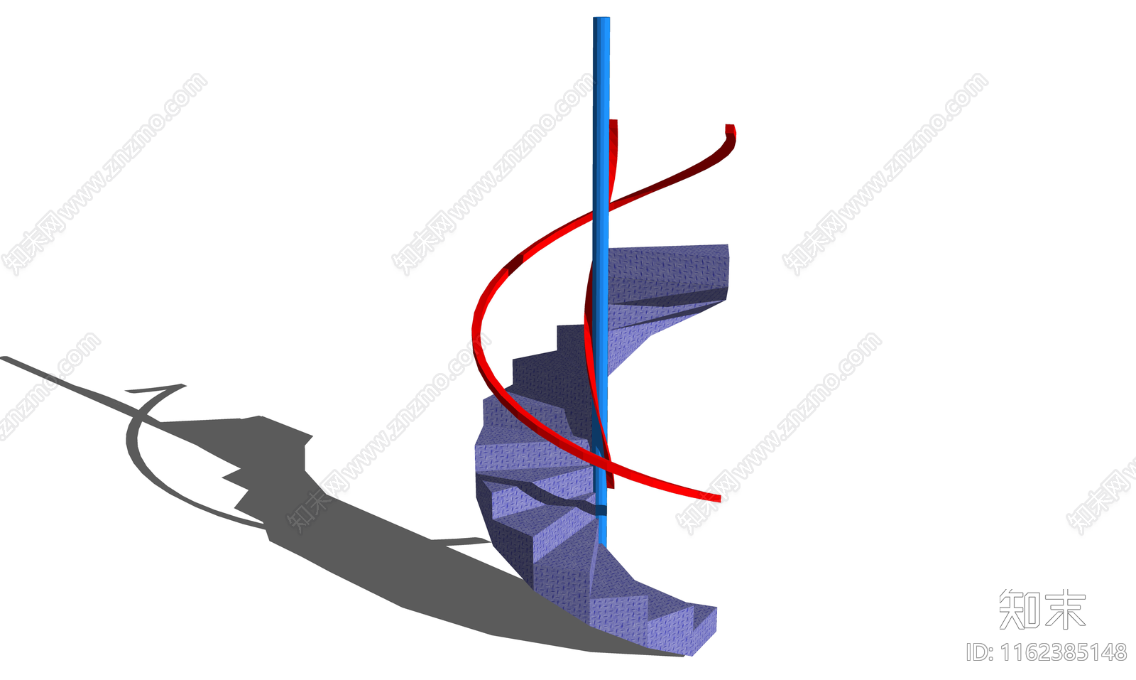 现代旋转楼梯SU模型下载【ID:1162385148】