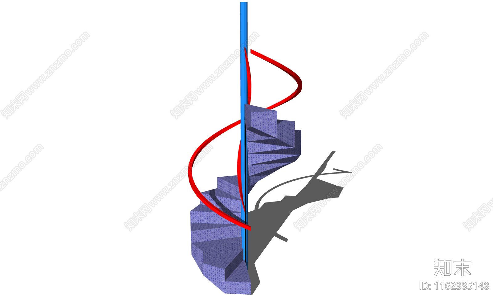现代旋转楼梯SU模型下载【ID:1162385148】