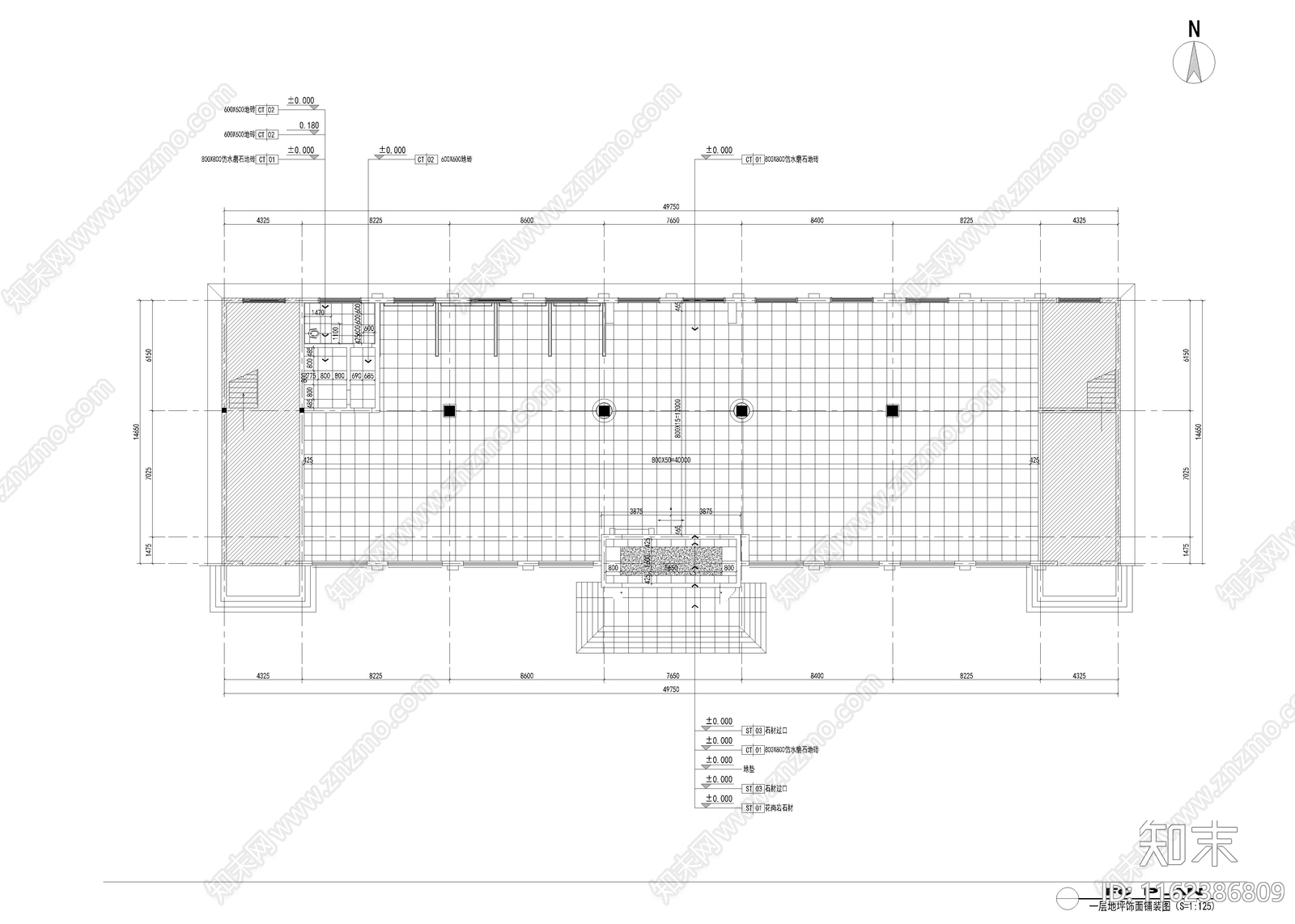 810m²连锁便利店cad施工图下载【ID:1162386809】