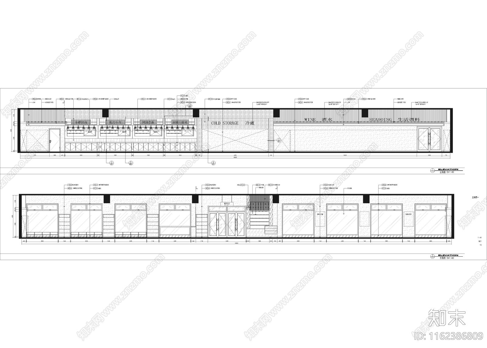 810m²连锁便利店cad施工图下载【ID:1162386809】