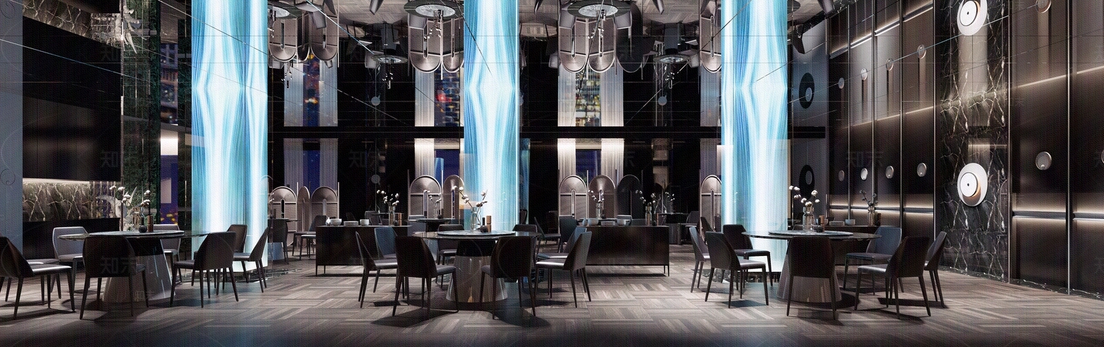 室内餐厅商业橱窗商场餐饮店铺外景夜晚门面08B贴图下载【ID:1162387428】