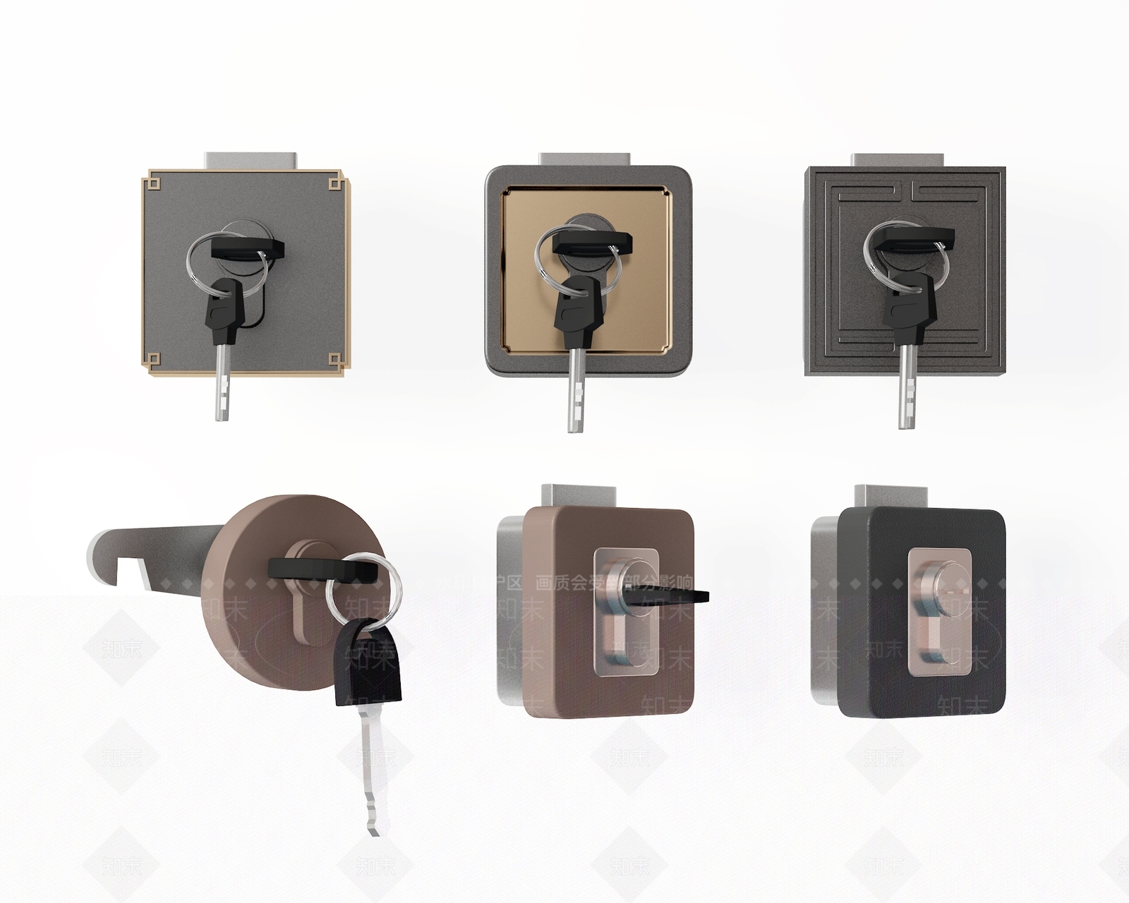现代门锁SU模型下载【ID:1162388653】