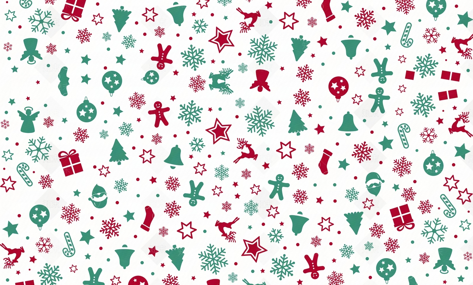 无缝圣诞节麋鹿雪花壁纸墙纸贴图下载【ID:1162389731】