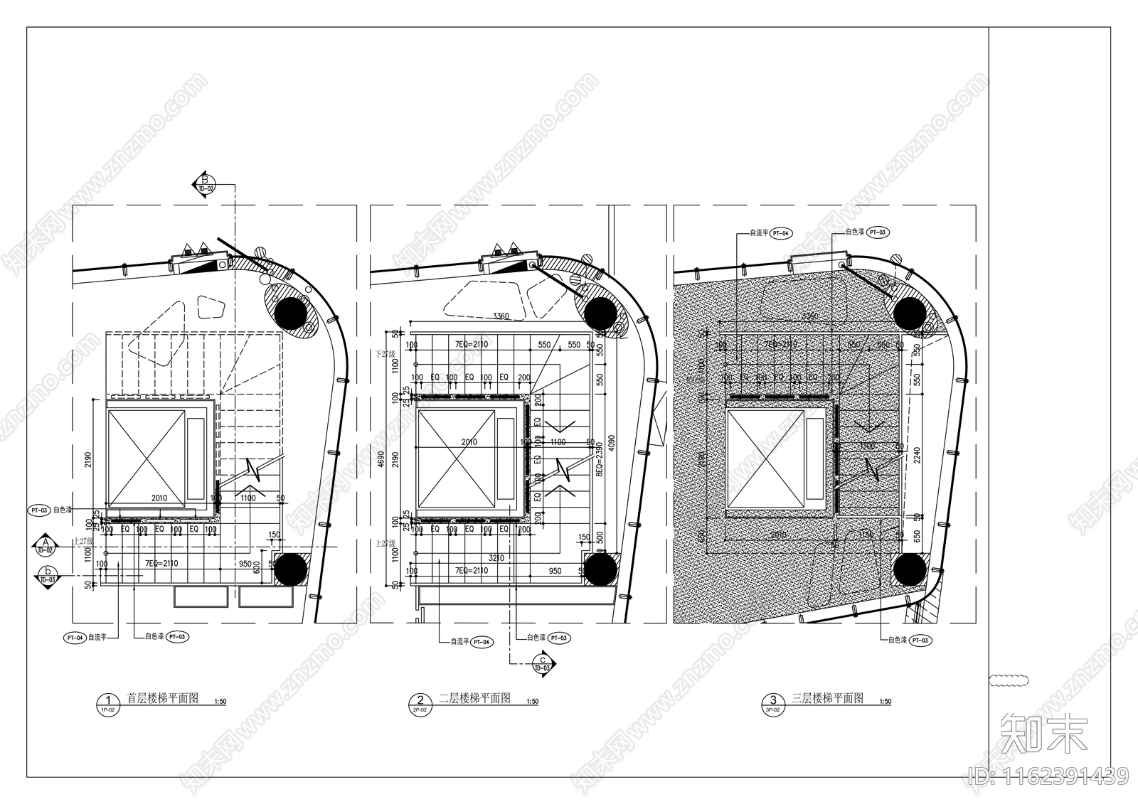 楼梯立面图和大样图施工图下载【ID:1162391439】