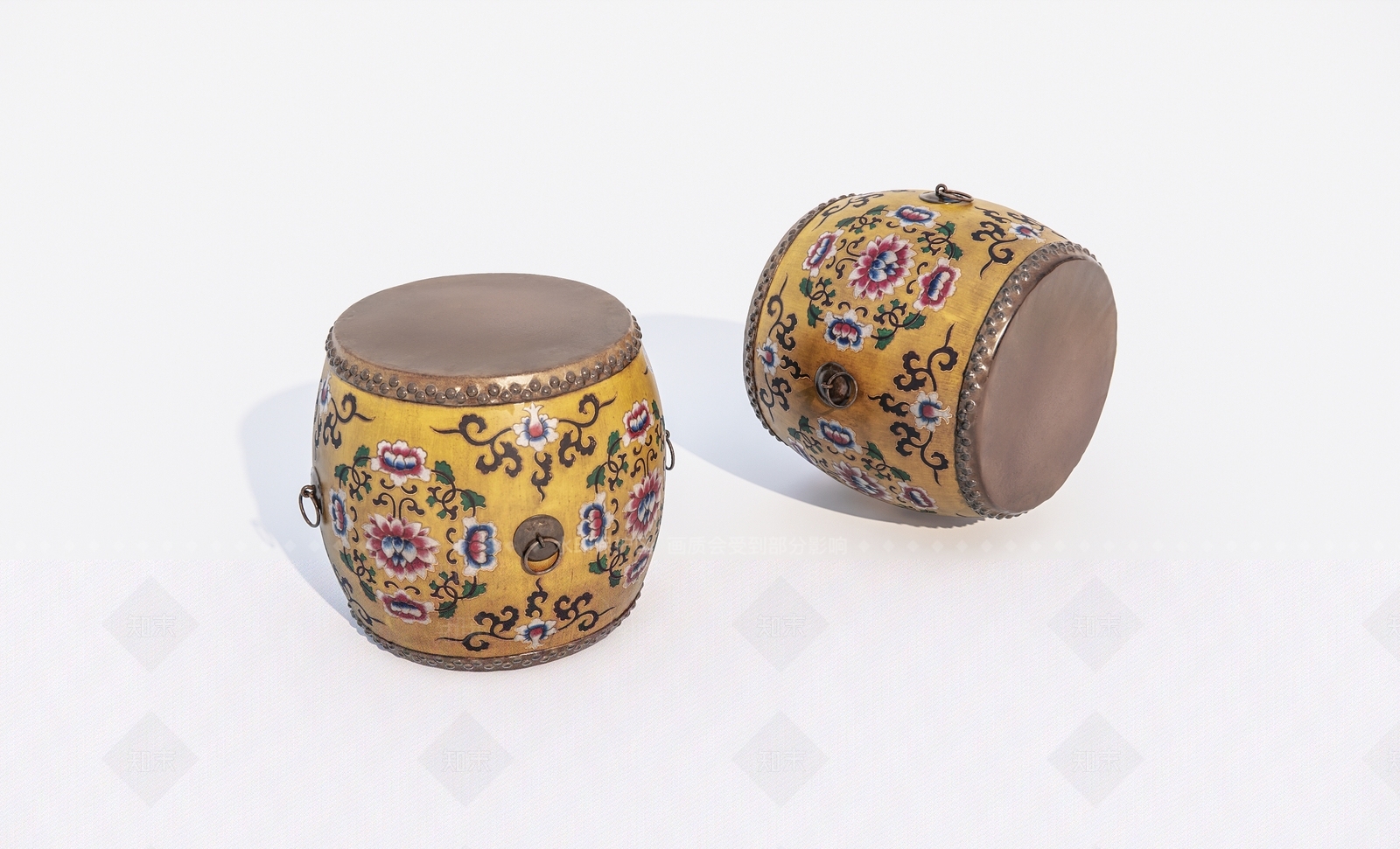 中式鼓凳SU模型下载【ID:1162393711】