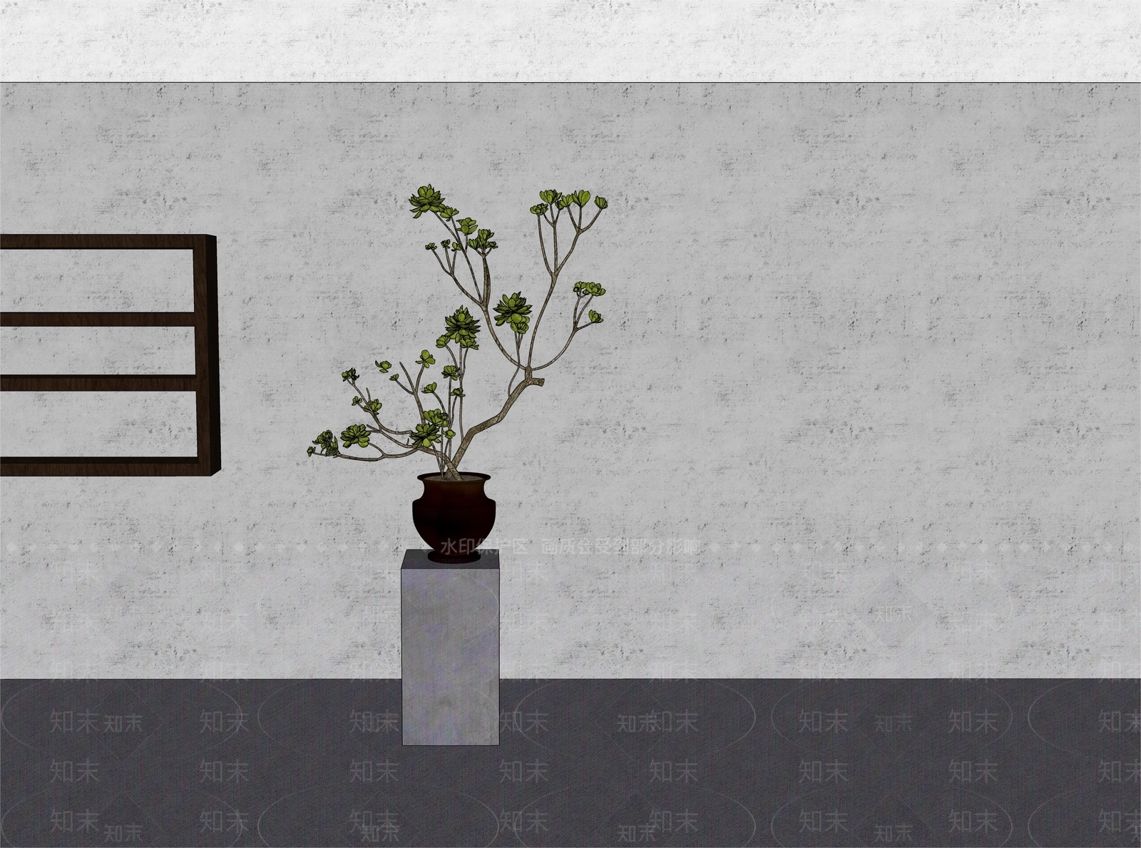 绿植盆栽SU模型下载【ID:1162402724】