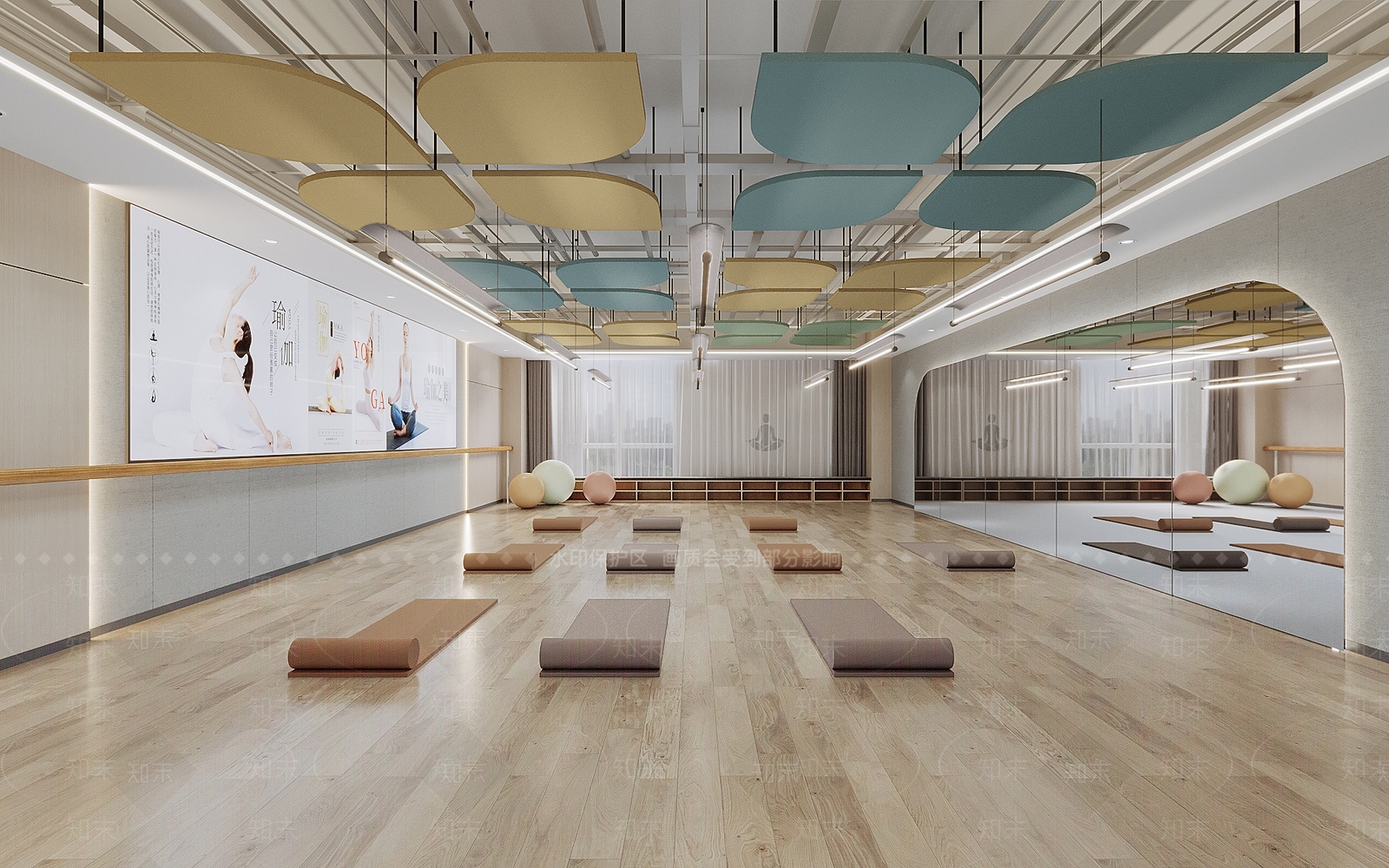 现代瑜珈馆3D模型下载【ID:1162404001】