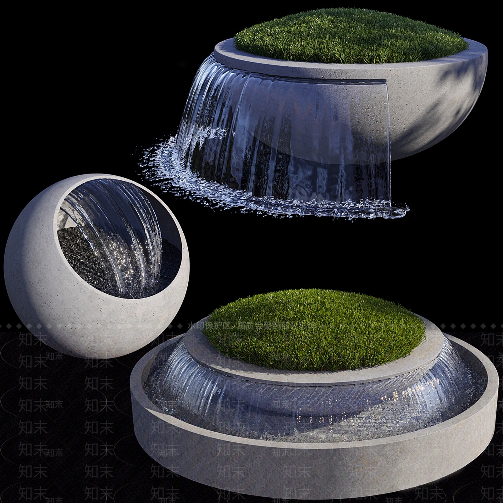 现代水池3D模型下载【ID:1162408359】