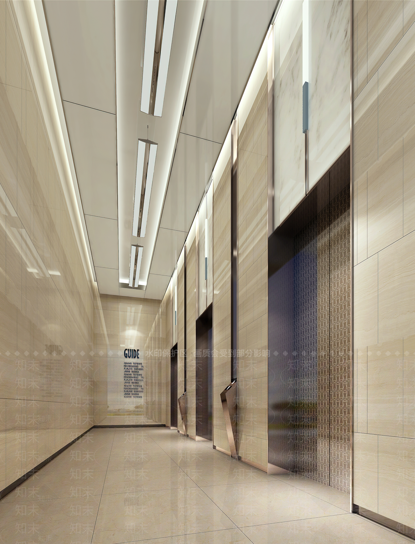 现代电梯过道电梯间3D模型下载【ID:1162408834】