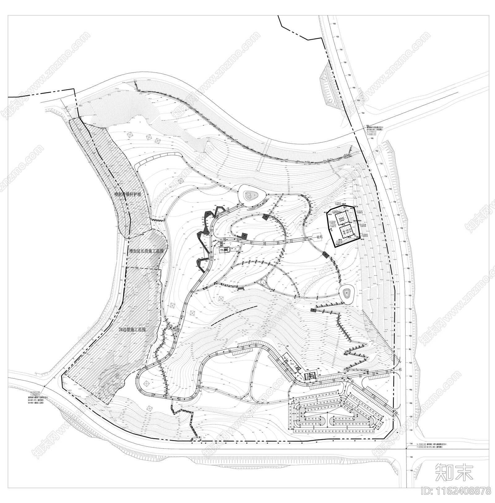 汽车主题公园规划平面施工图下载【ID:1162408878】