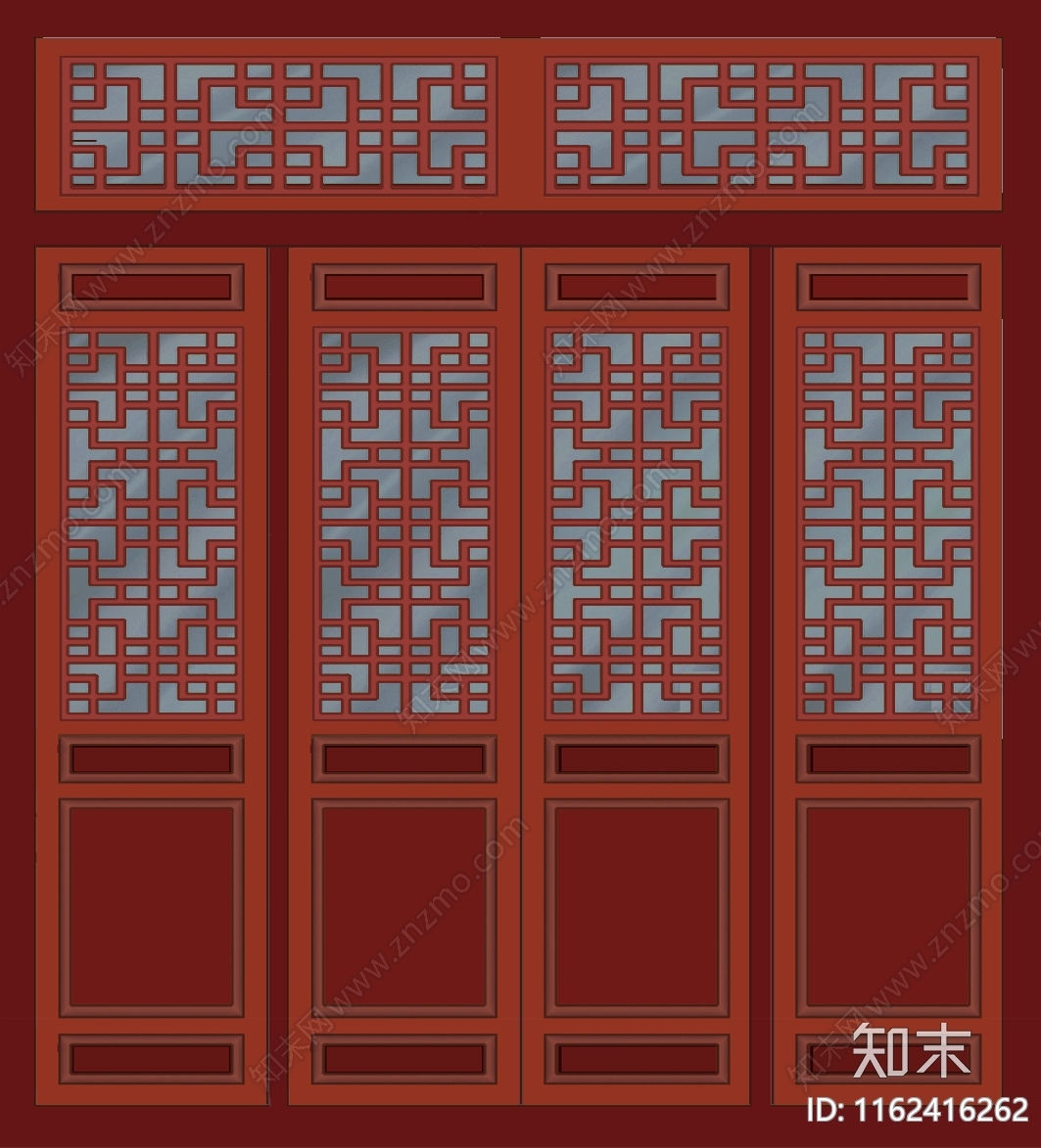中式复古门窗贴图下载【ID:1162416262】