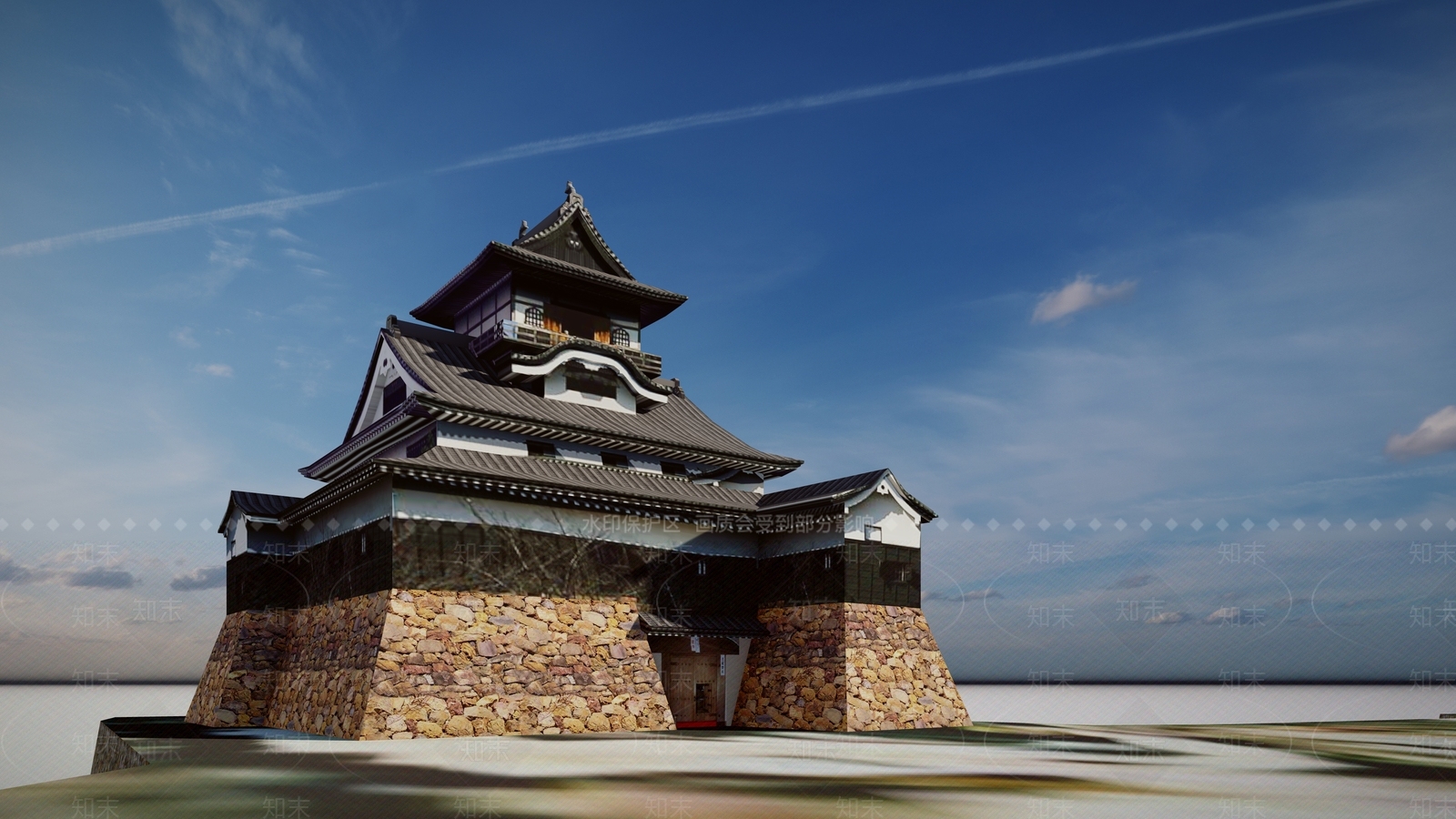 13日本古建筑城楼inuSU模型下载【ID:1162428423】