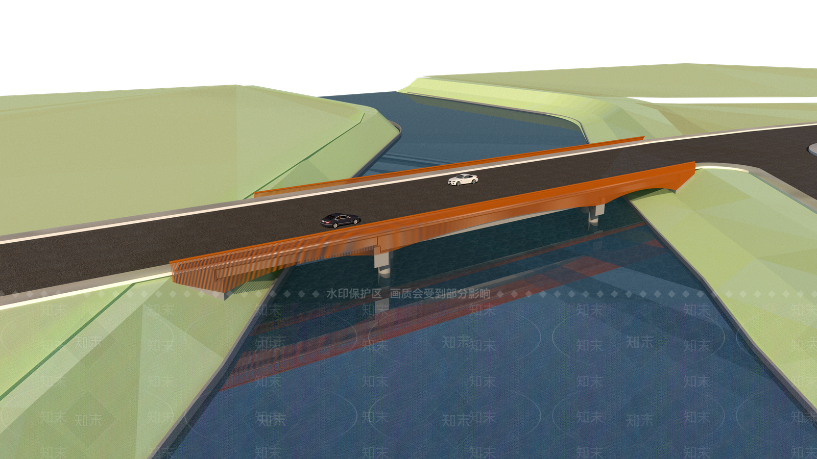 现代风格桥梁SU模型下载【ID:1162430473】