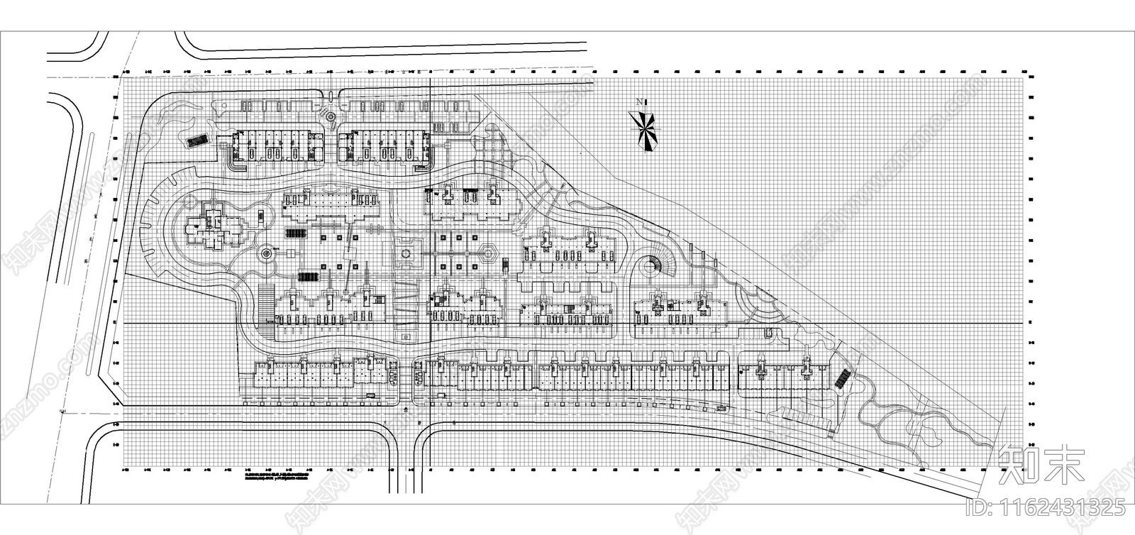 欧式景观小区平面图cad施工图下载【ID:1162431325】