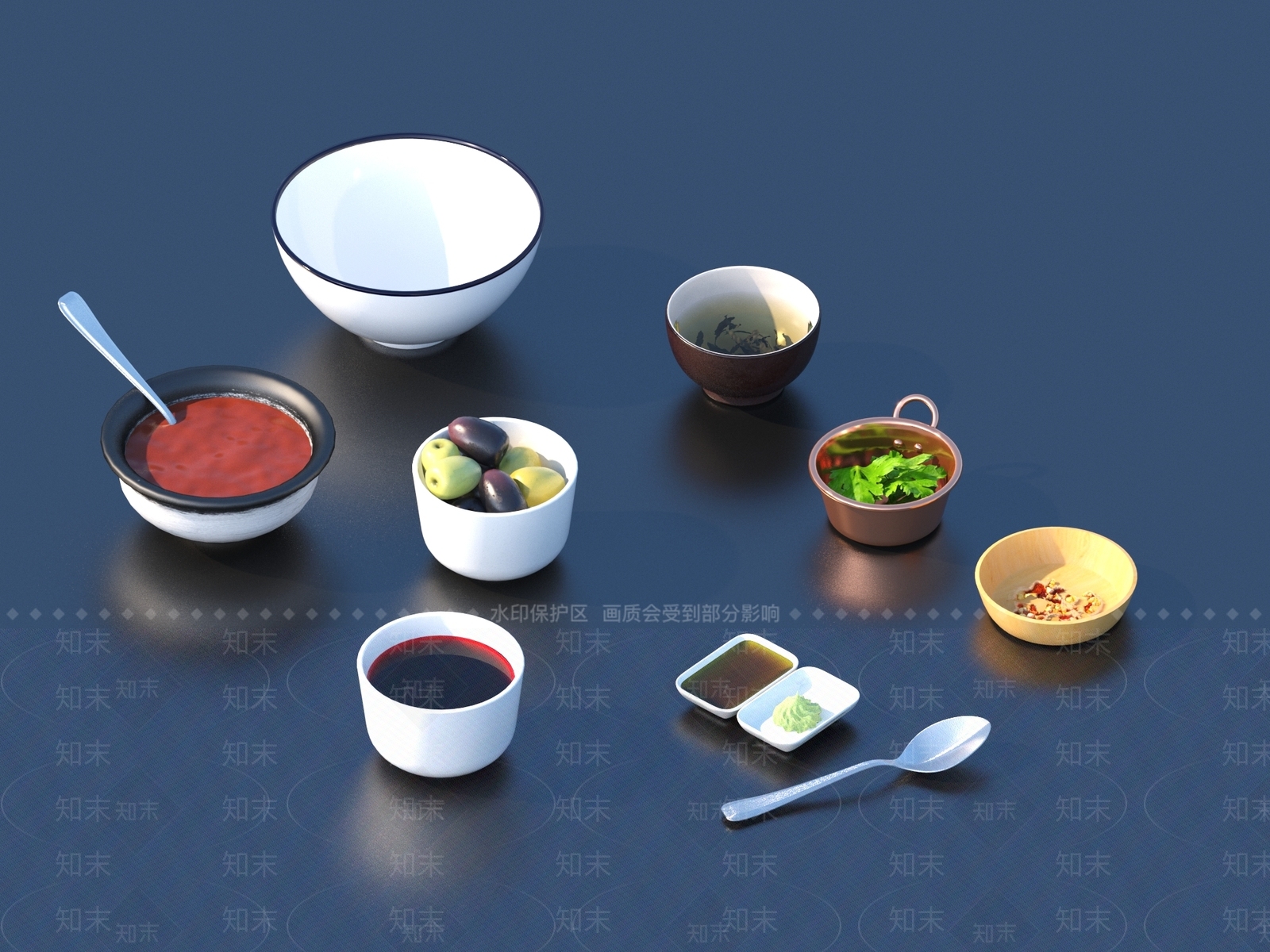 餐具3D模型下载【ID:1162434182】