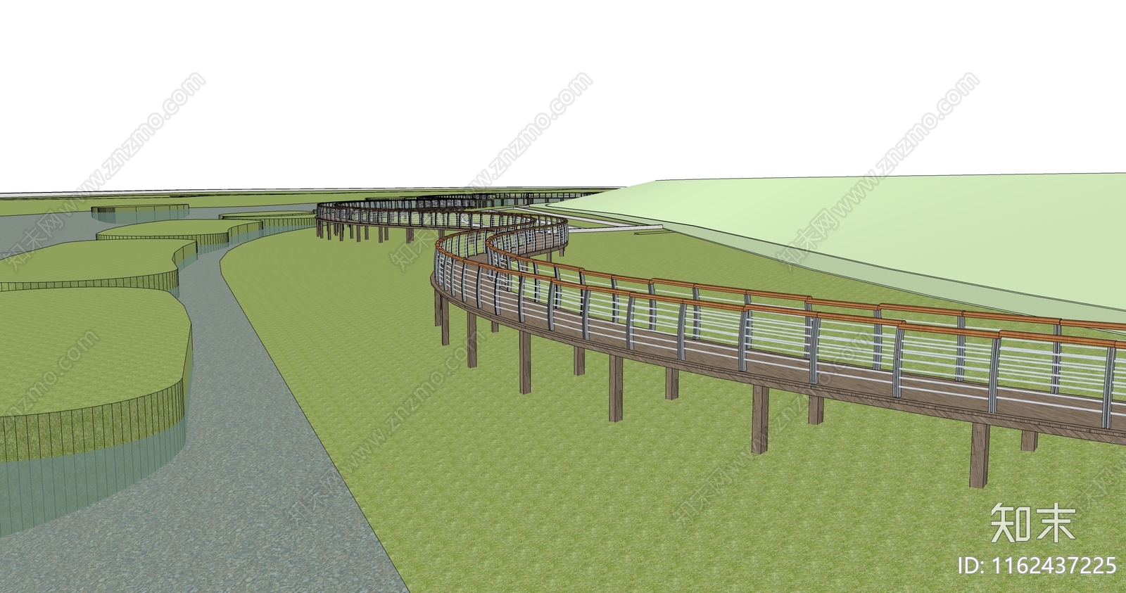 湿地景观SU模型下载【ID:1162437225】