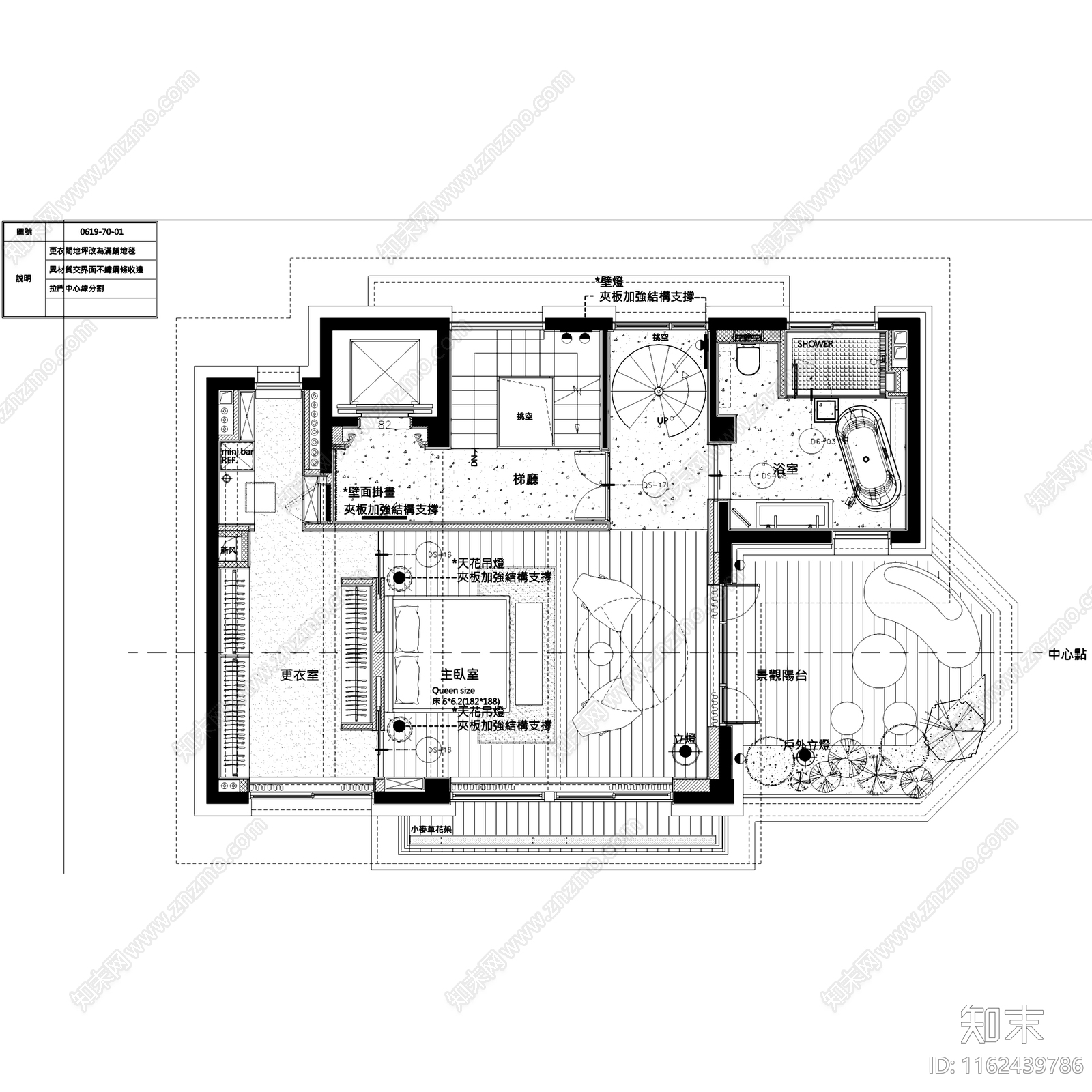 现代轻奢远洋天著春秋265户型三层别墅室内家装cad施工图下载【ID:1162439786】