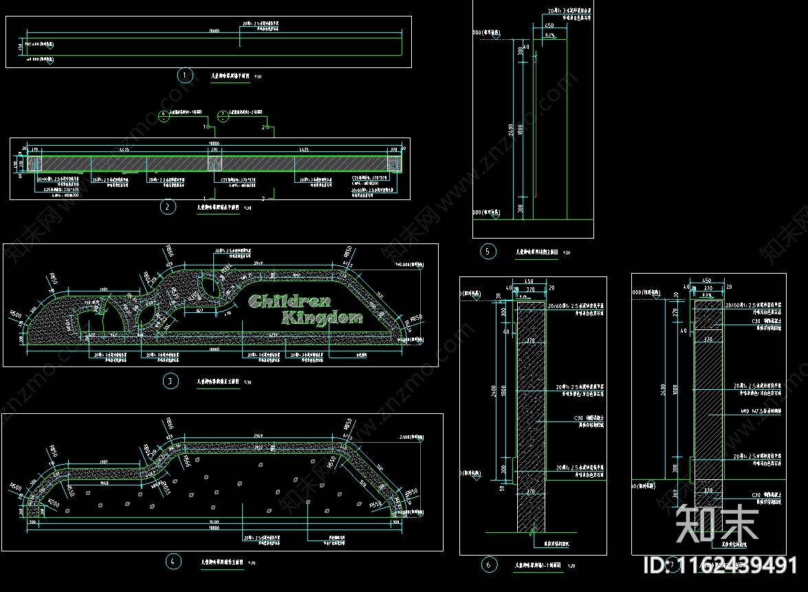 儿童活动区节点施工图下载【ID:1162439491】