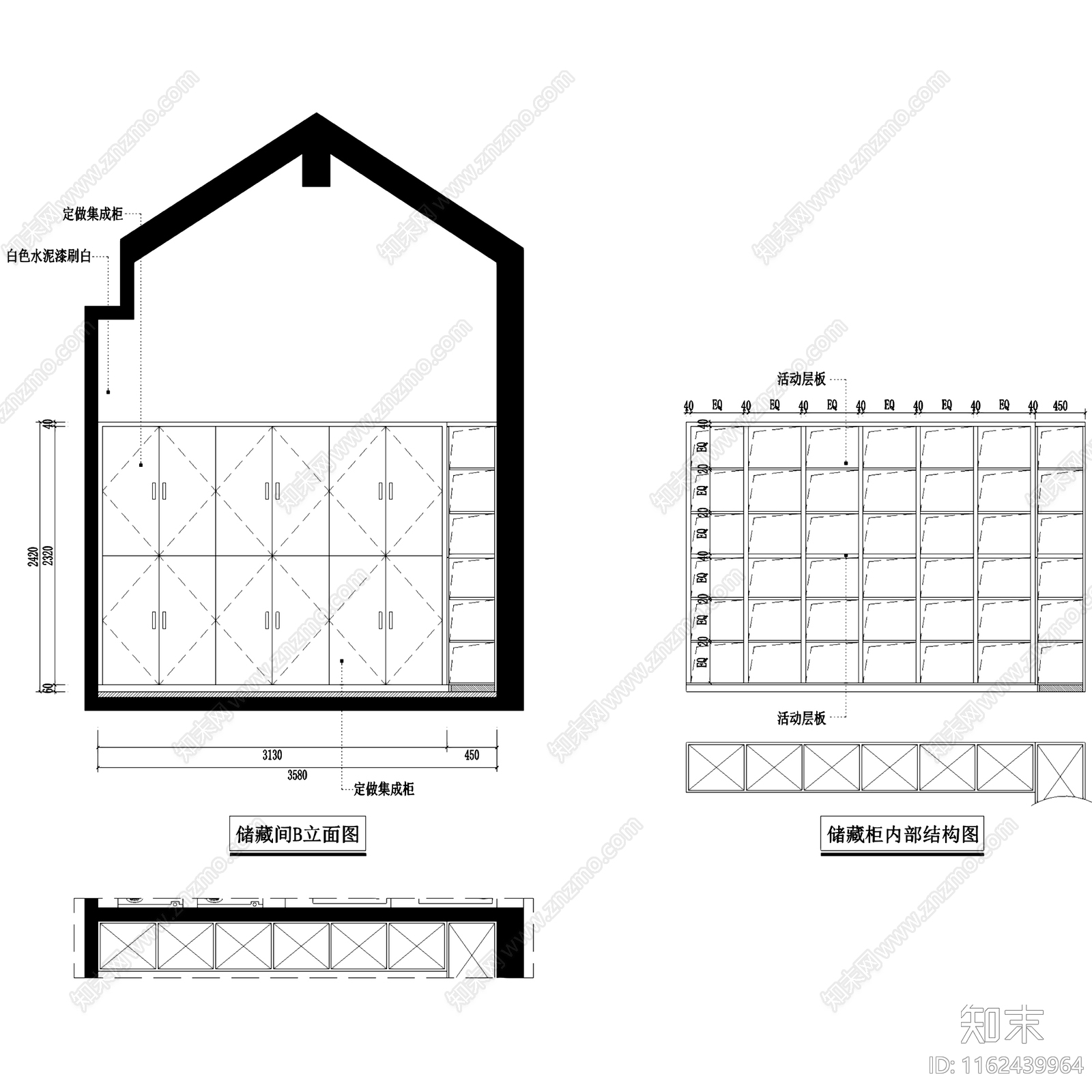 长乐中式私宅别墅顶层公区室内家装CA施工图下载【ID:1162439964】