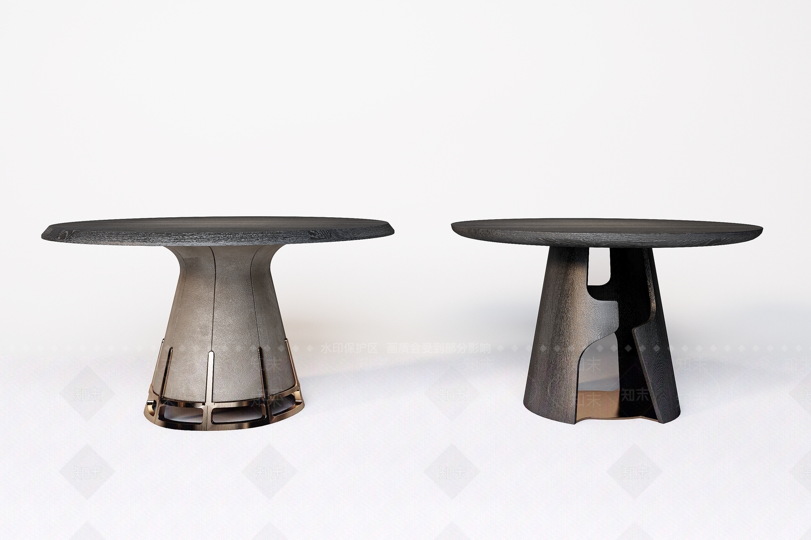 现代圆形餐桌3D模型下载【ID:1162440642】