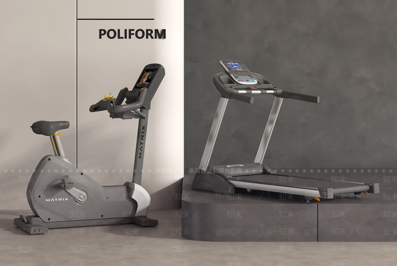 跑步机3D模型下载【ID:1162445880】