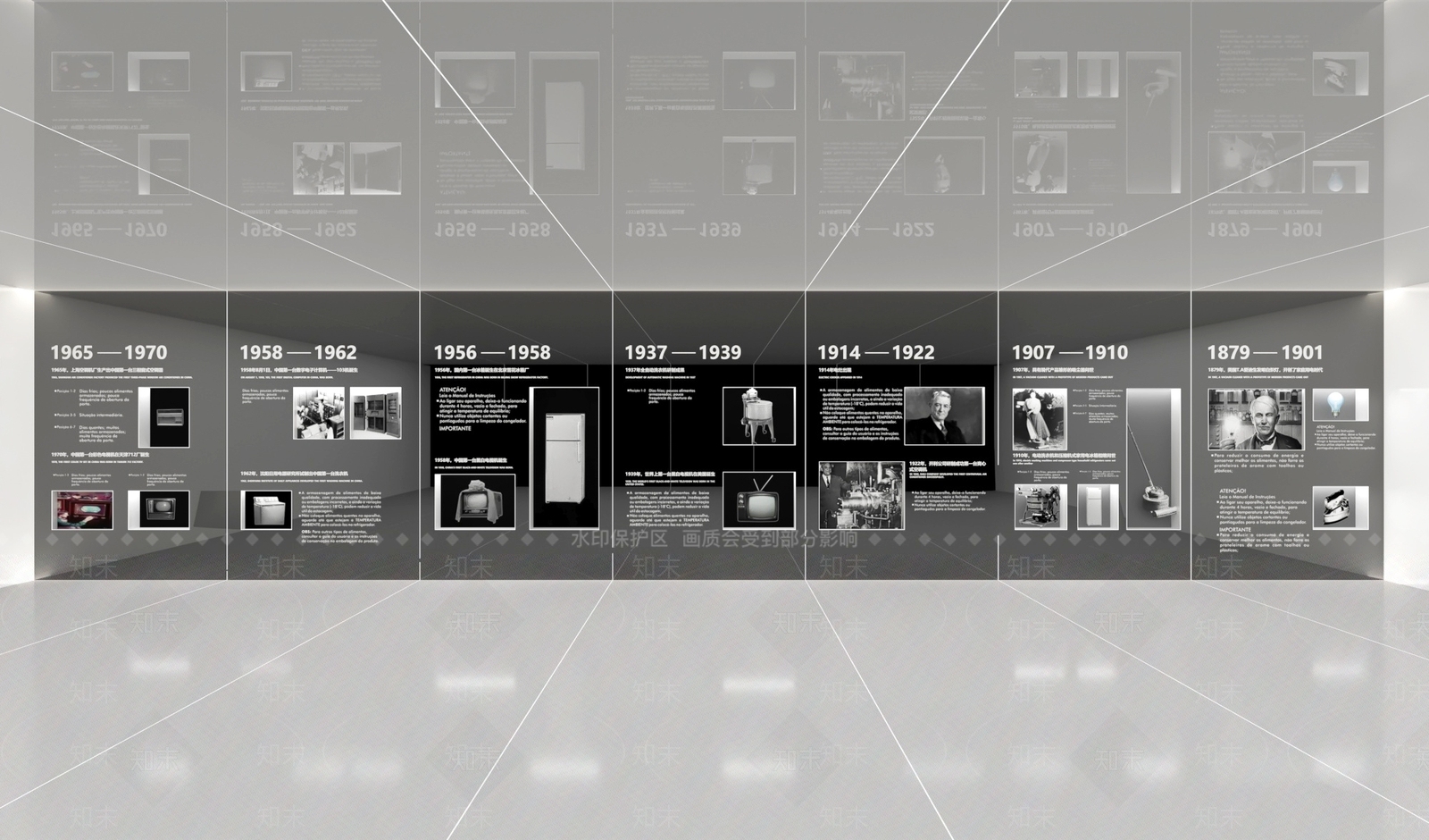 世界家电工业发展史展厅SU模型下载【ID:1162445959】
