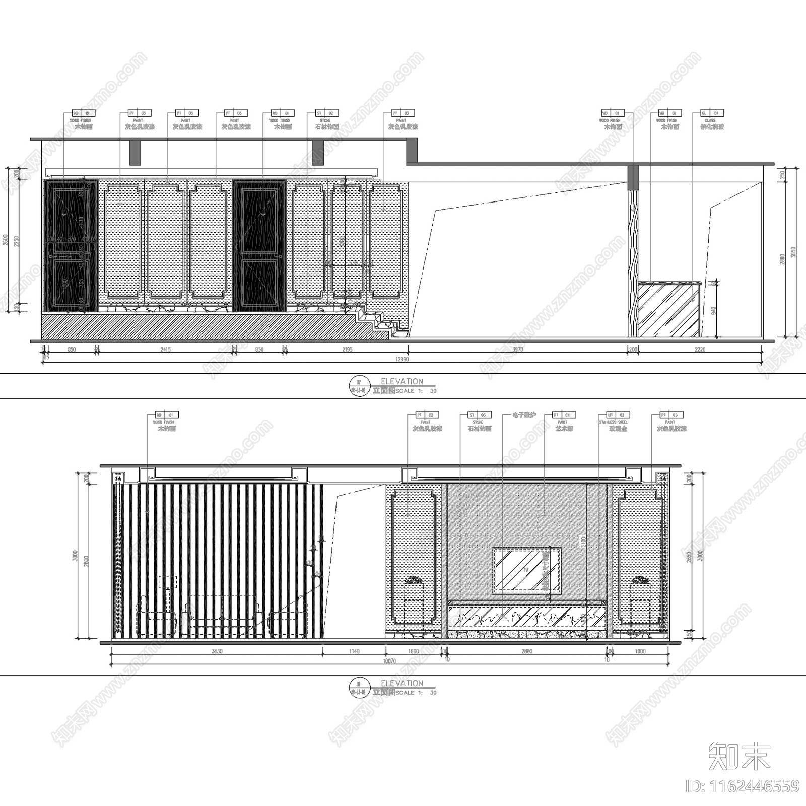 新中式中式南康刘府三层别墅室内家装cad施工图下载【ID:1162446559】