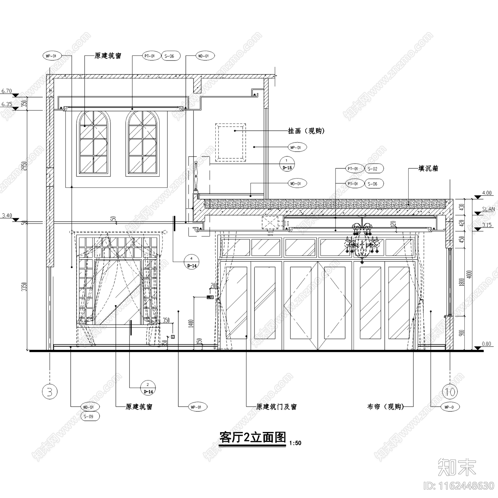 意式三层别墅室内家装cad施工图下载【ID:1162448630】