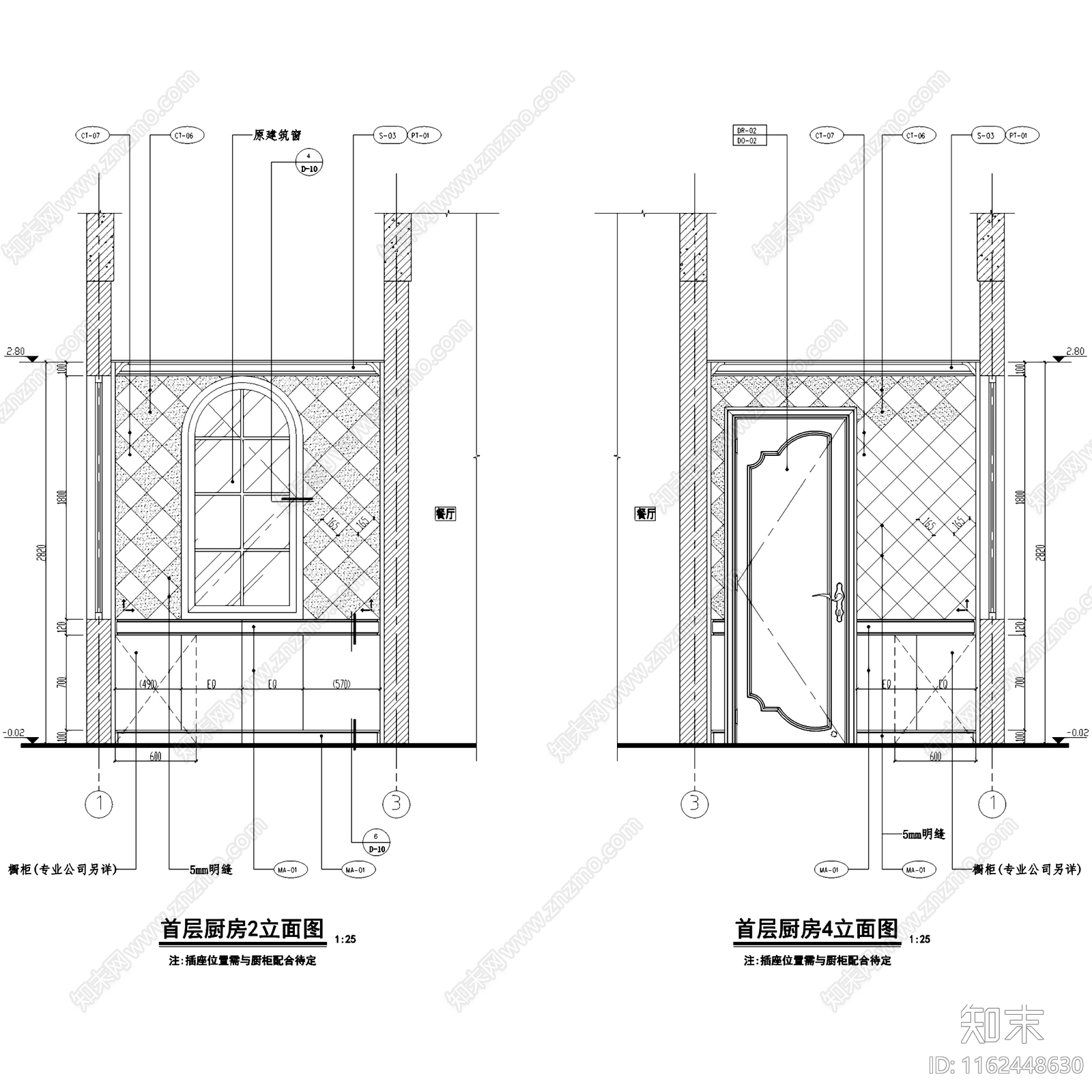 意式三层别墅室内家装cad施工图下载【ID:1162448630】