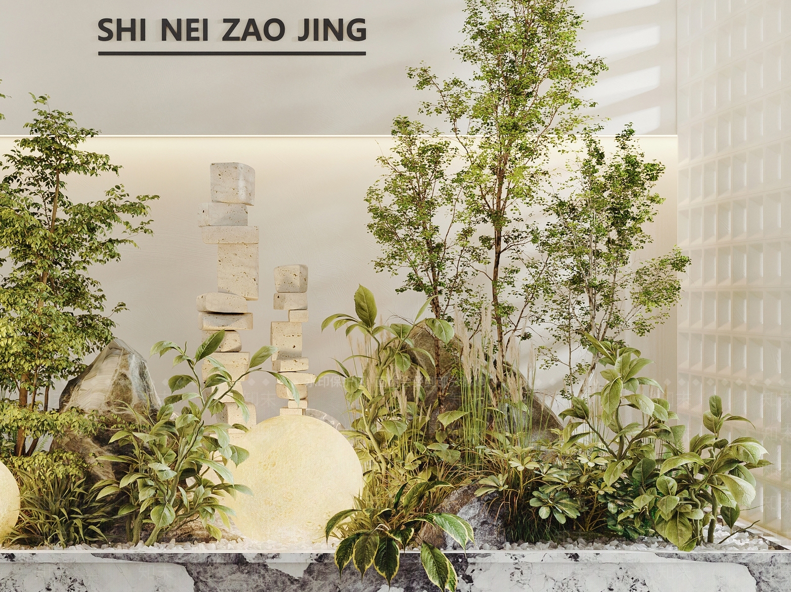 现代景观造景3D模型下载【ID:1162449049】