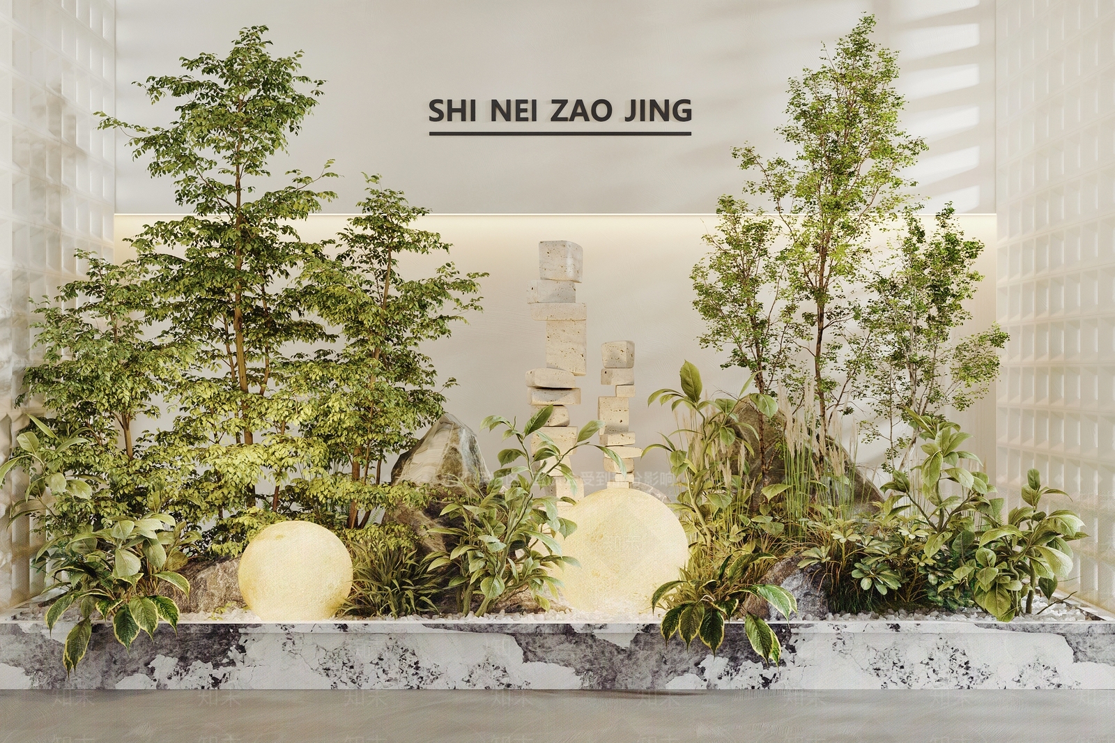 现代景观造景3D模型下载【ID:1162449049】