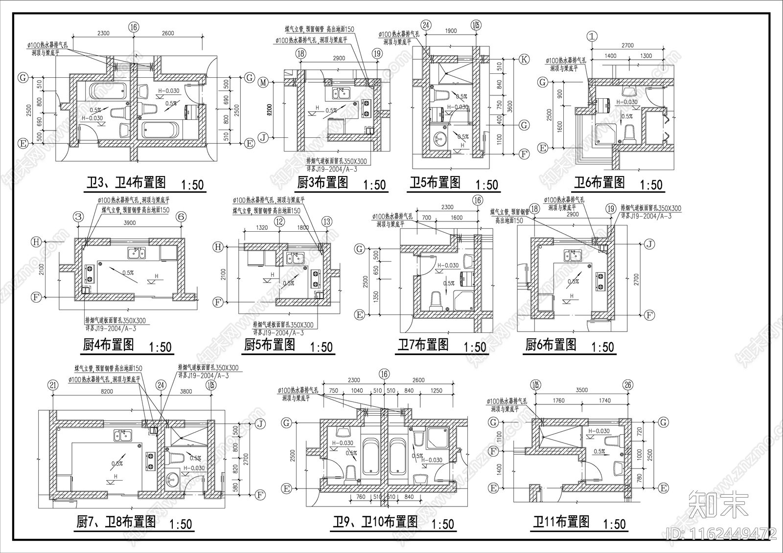 别墅建筑设计全套方cad施工图下载【ID:1162449472】