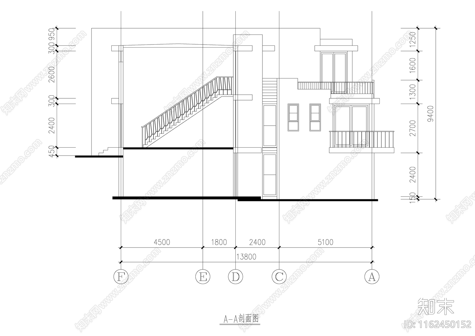 别墅建筑设计图标注详细施工图下载【ID:1162450152】