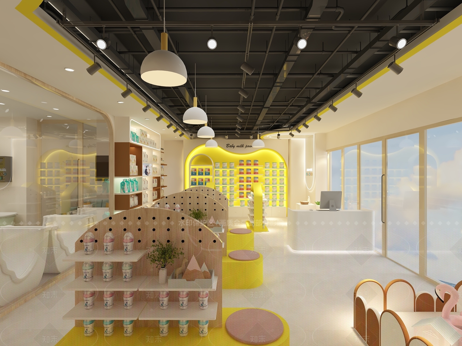 现代母婴店3D模型下载【ID:1162454013】