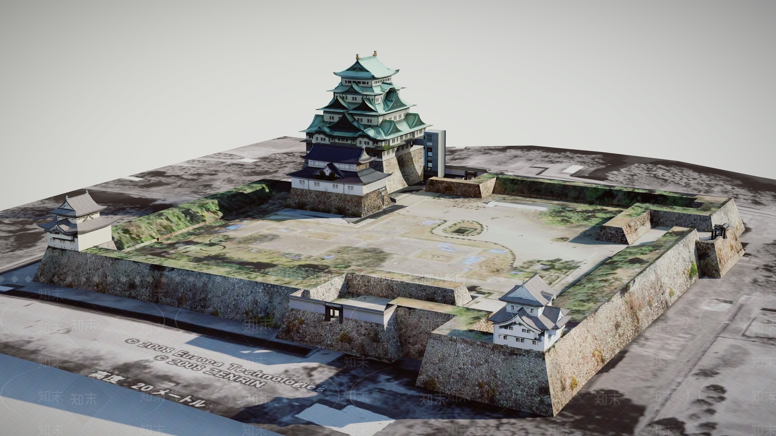 23日本古建筑城楼NagoyaCAS名古屋城SU模型下载【ID:1162464262】