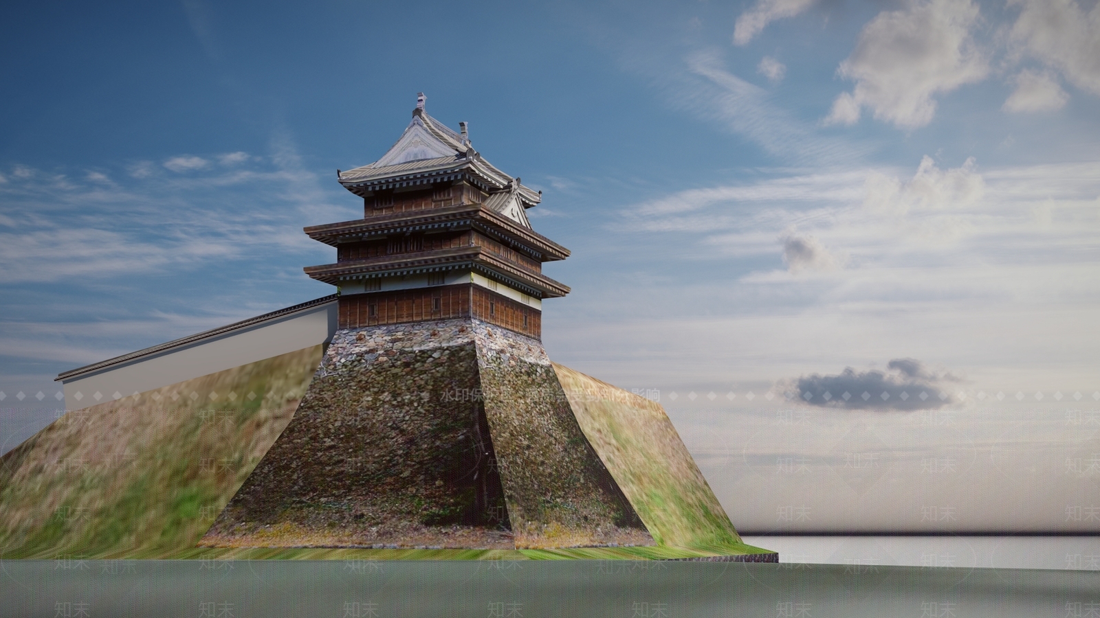 24日本古建筑城楼NisioYaguraSU模型下载【ID:1162464798】