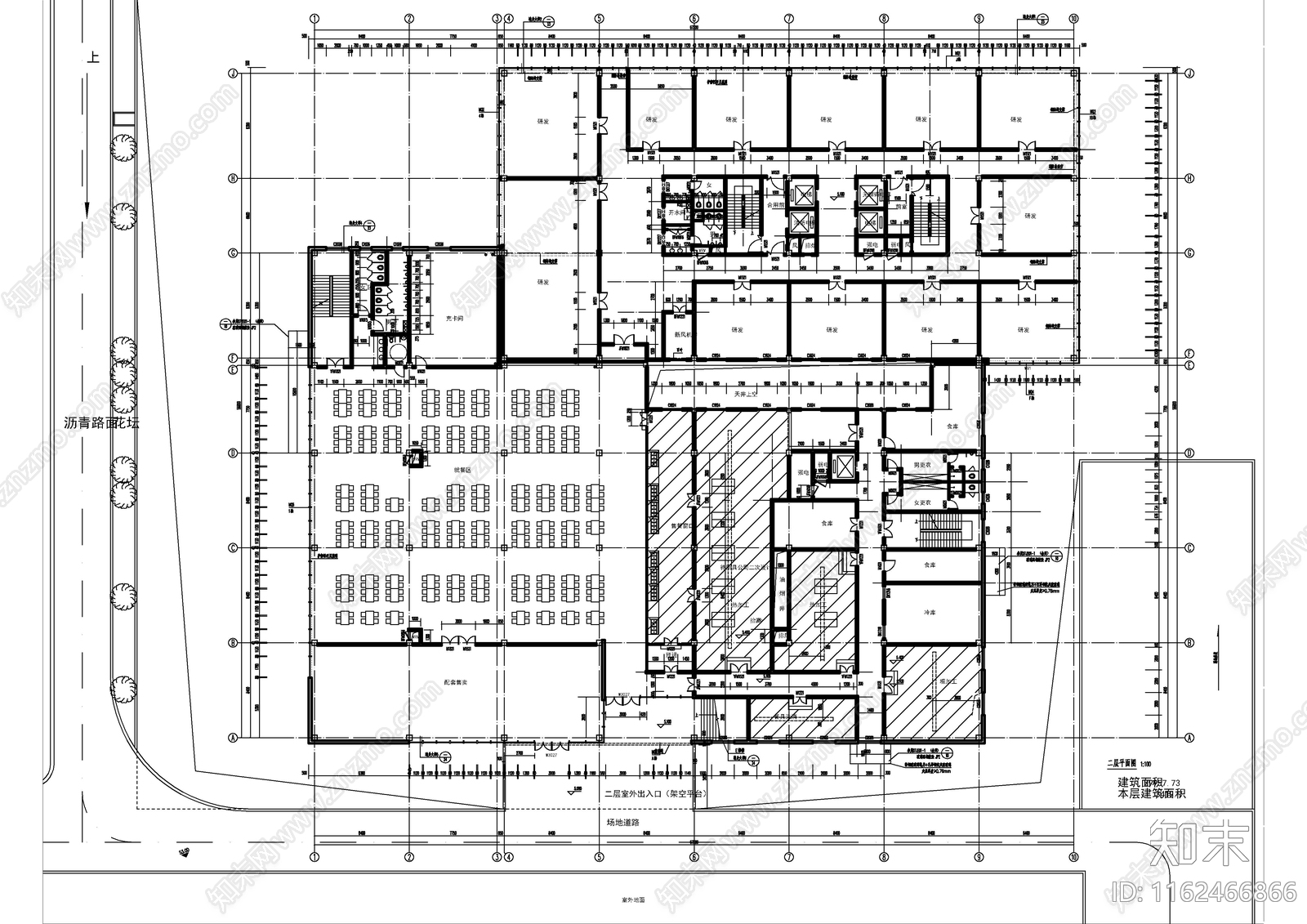 现代简约科创办公综合楼建cad施工图下载【ID:1162466866】