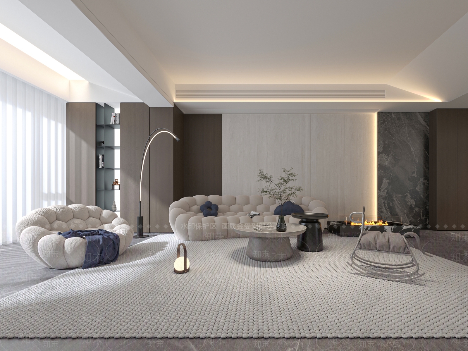 现代沙发背景3D模型下载【ID:1162472286】