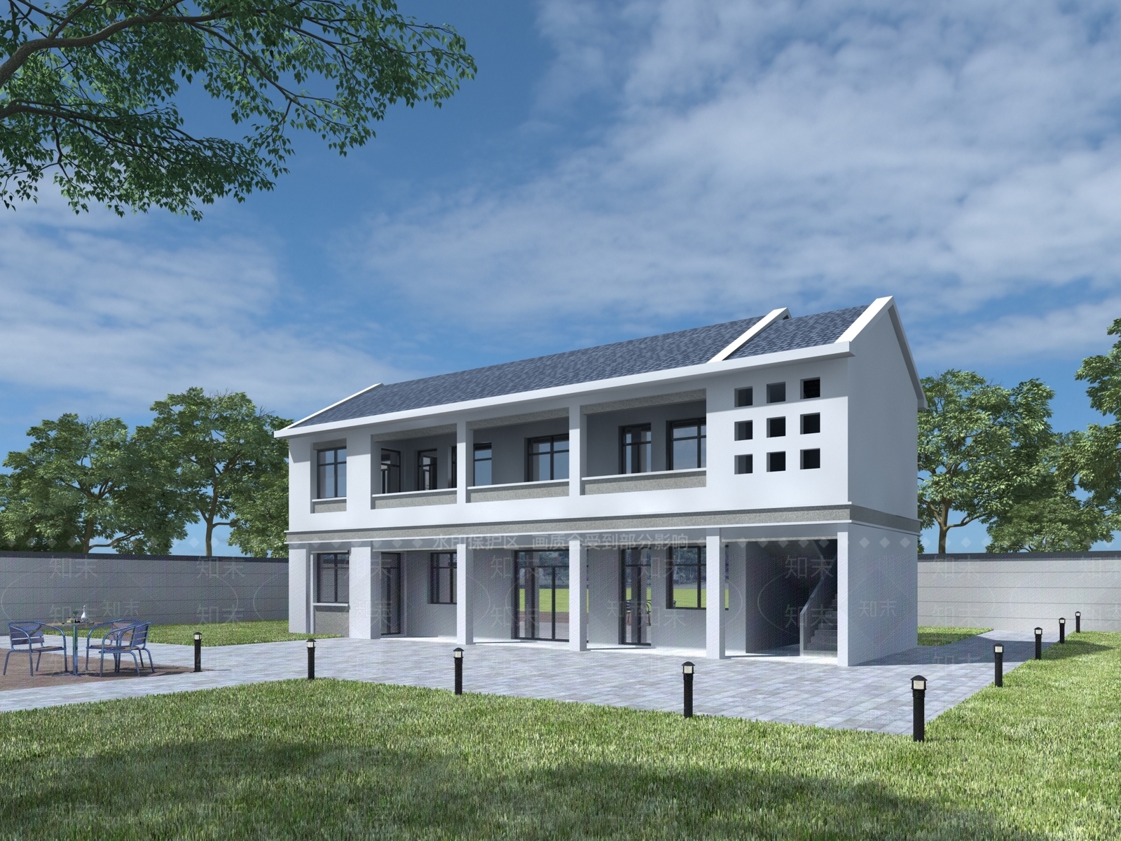 现代宿舍楼3D模型下载【ID:1162490809】