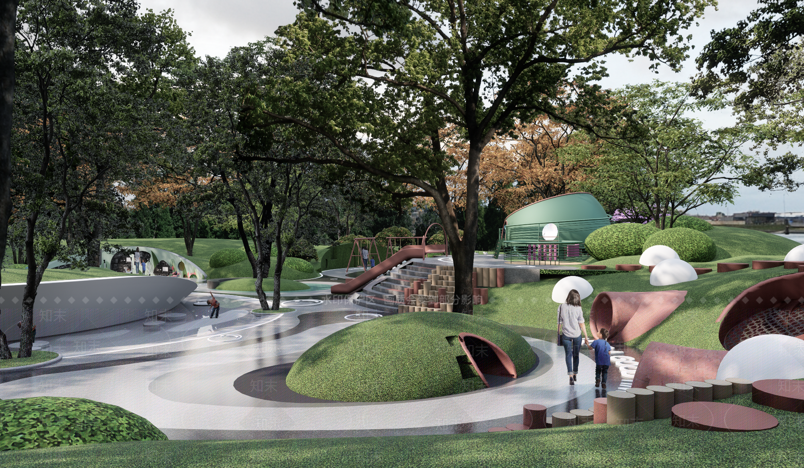 现代地形儿童乐园SU模型下载【ID:1162491361】
