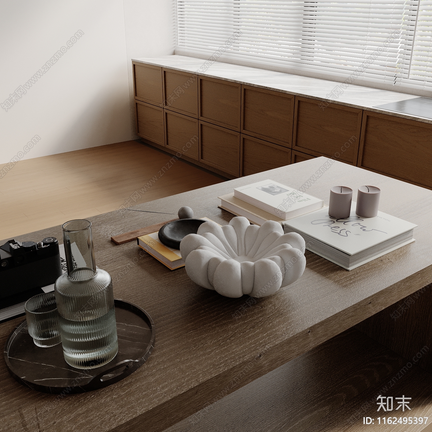 现代摆件组合3D模型下载【ID:1162495397】