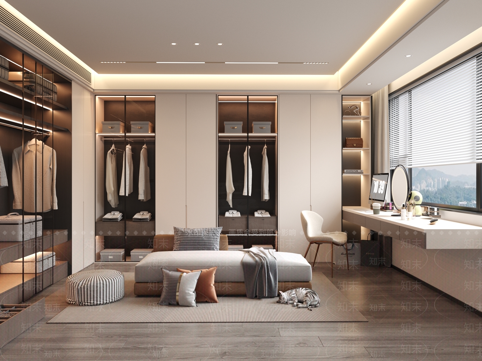 现代衣帽间3D模型下载【ID:1162500094】