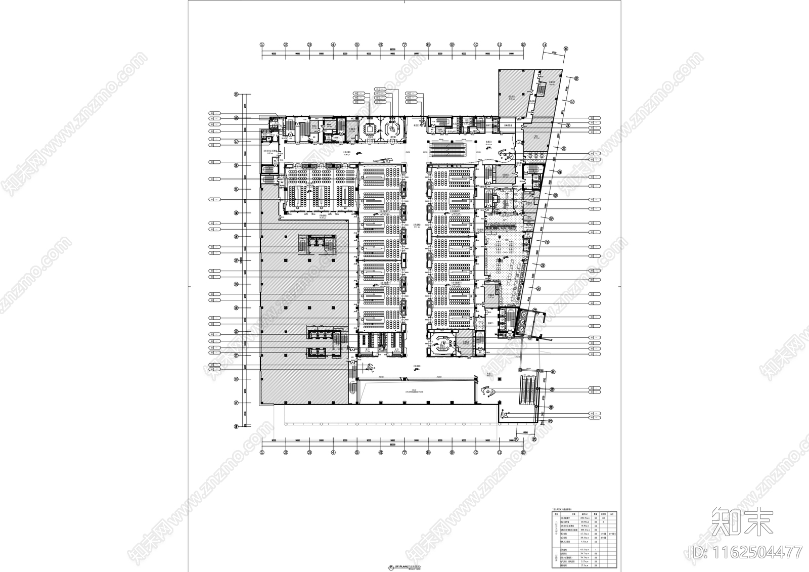现代会议中心大型展厅室内精装修cad施工图下载【ID:1162504477】