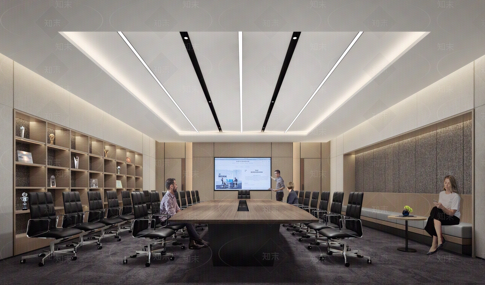 办公室会议室内景贴图下载【ID:1162507937】