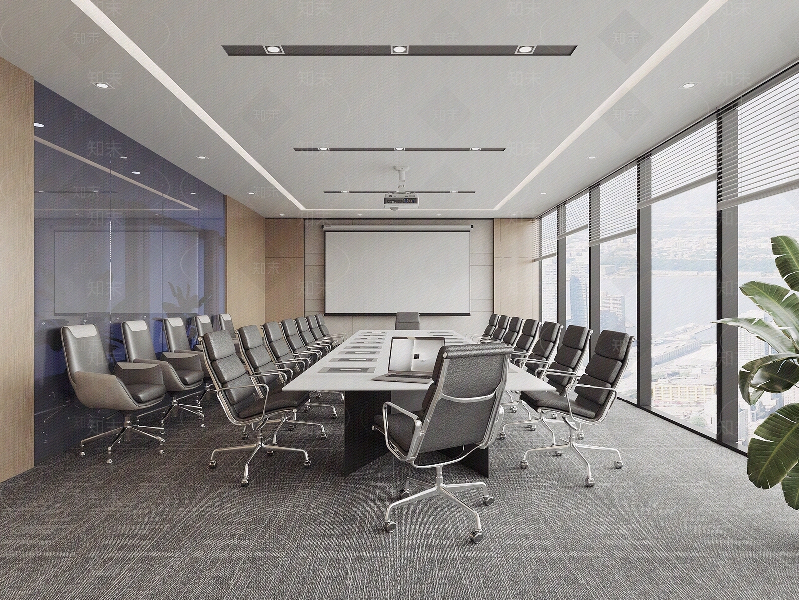 办公室会议室内景贴图下载【ID:1162508175】