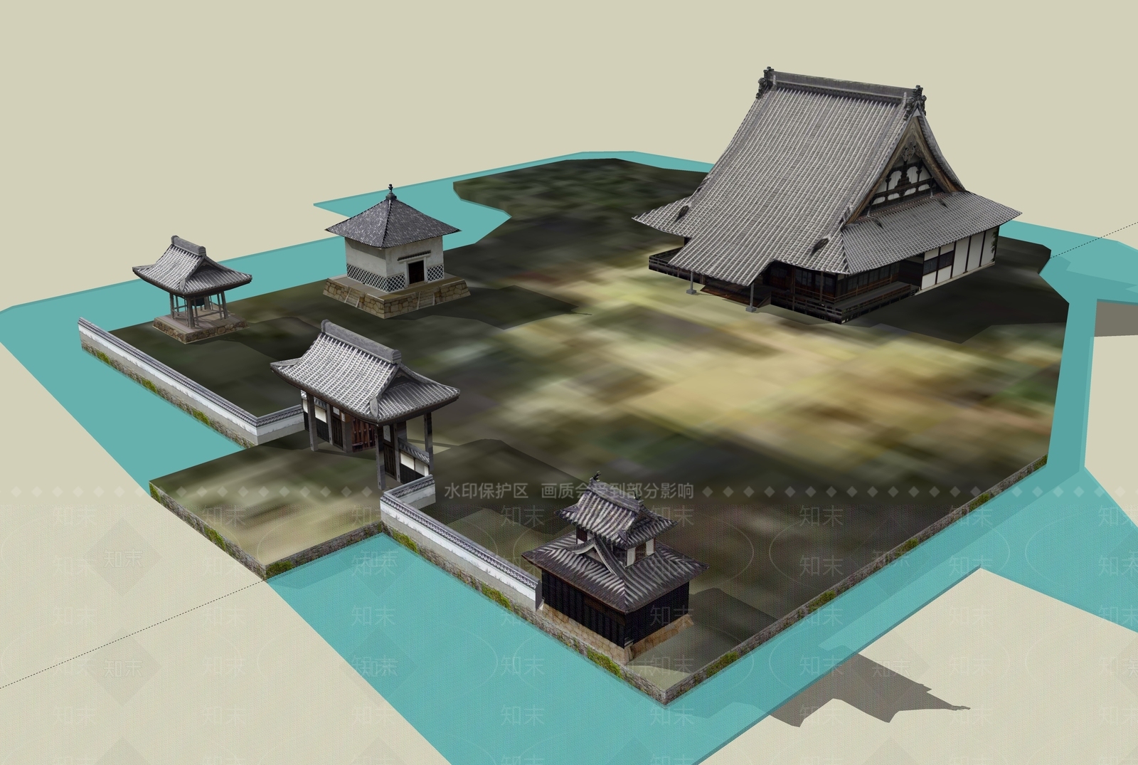 日本古建筑庙社SU模型下载【ID:1162510560】