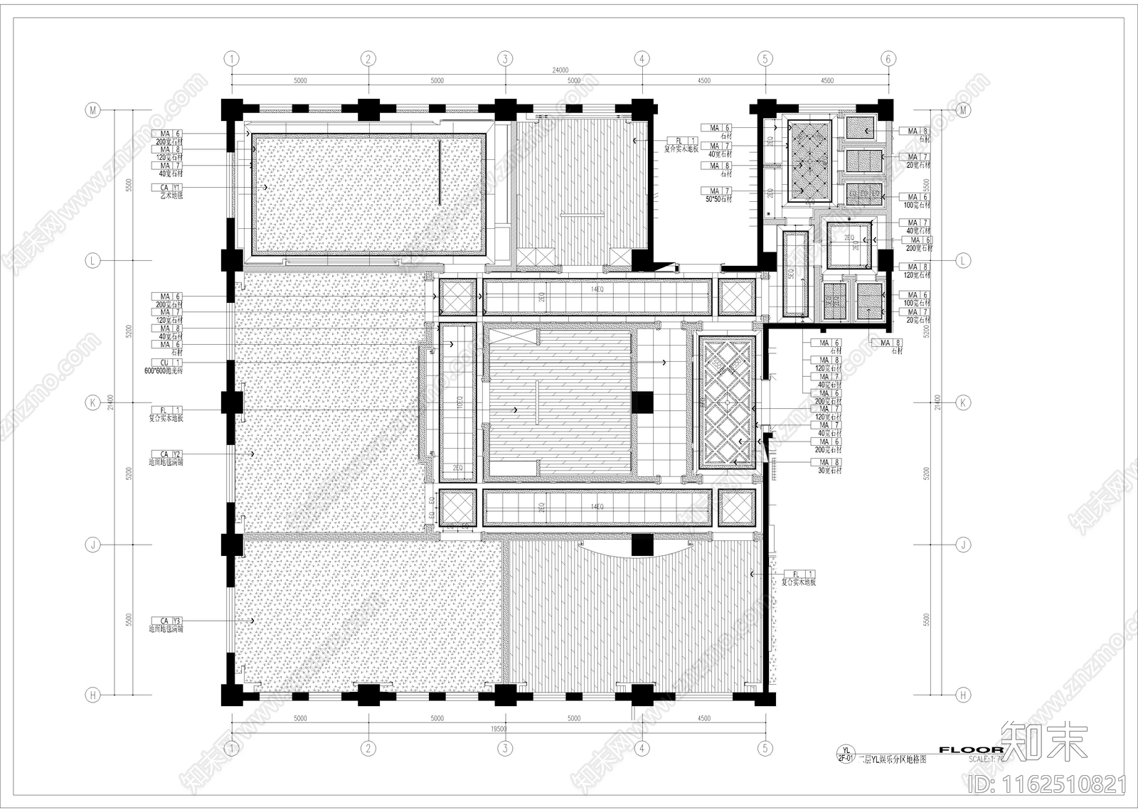 490㎡健身娱乐休闲会所cad施工图下载【ID:1162510821】