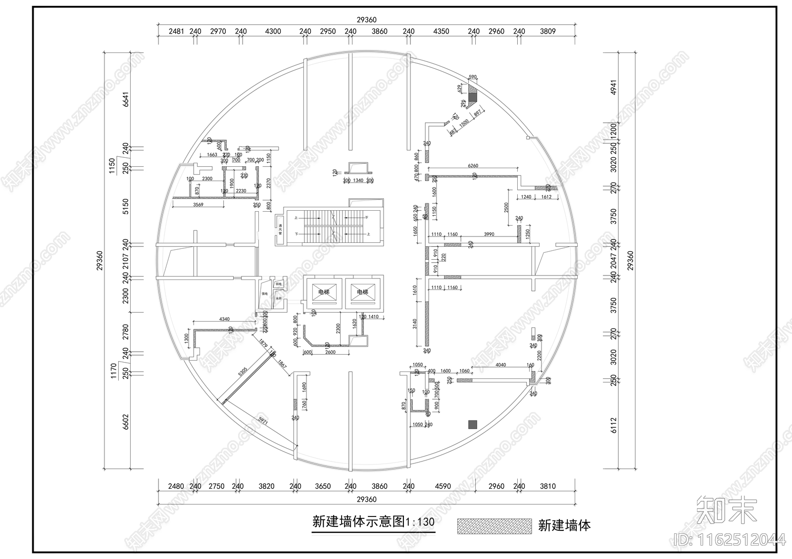 设计机构设计国际化商业办公空间平面布置图施工图下载【ID:1162512044】